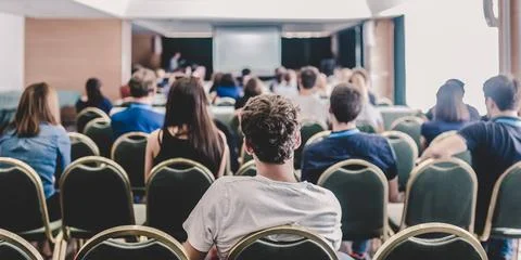 Lecture at university. Stock Photos