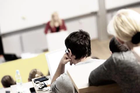 Lecture at university. Stock Photos