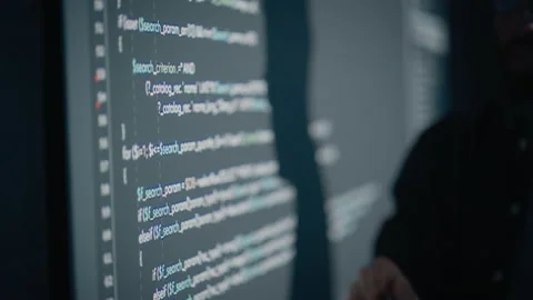 Lecturer Gives Presentation on Computer Science Stock Footage 163978195