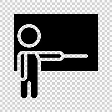 Lecturer icon. with a soild style. Vector Illustration. Stock Illustration