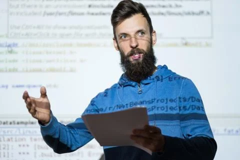 Lecturer seo courses optimization content internet Stock Photos