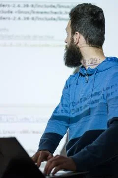 Lecturer seo courses optimization content internet Stock Photos