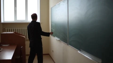 Lecturer at the university leads the lesson Stock Footage 61757442