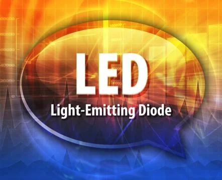 LED acronym definition speech bubble illustration Illustrazione stock