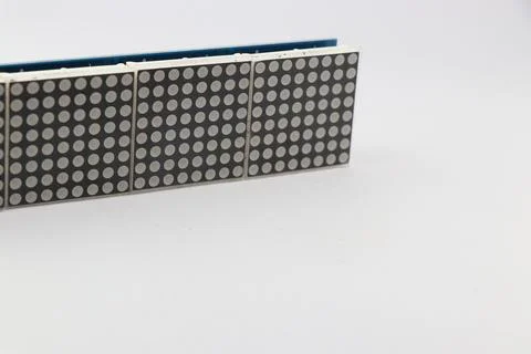 Led are arranged in dot matrix to display different information 库存照片