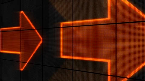 LED Arrow sign 1 Stock Footage 124662542