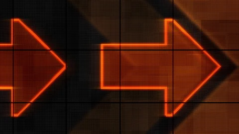 LED Arrow sign 4 Stock Footage 124662606