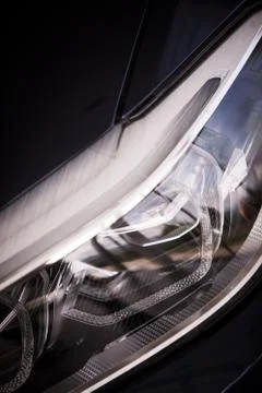 LED automobile headlights Stock Photos