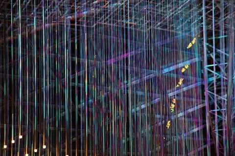 Led background, abstract colored lines Stock Photos