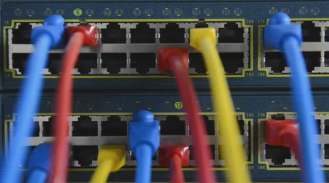 LED blinking on a node Stock Footage 43723405