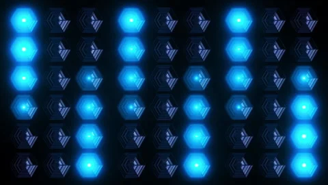 Led Bright Blue Panel Looped Video Stock Footage 162880547