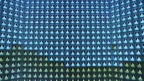 LED Buddha in blue green Stock Footage 84711539