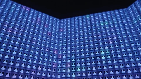 LED Buddha blue pan Stock Footage 84719917