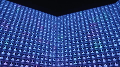 LED Buddha dark blue Stock Footage 84714621