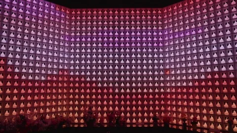 LED Buddha red Stock Footage 84711929