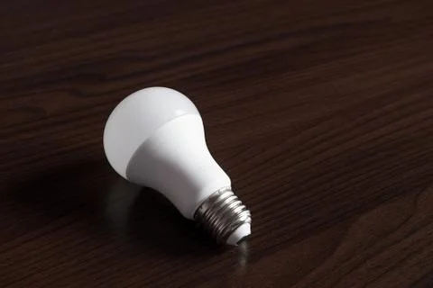 Led bulb on black background Stock Photos