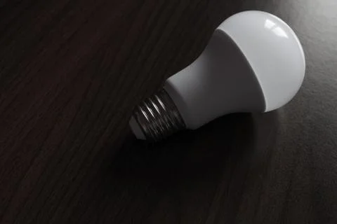 Led bulb on black background Foto stock