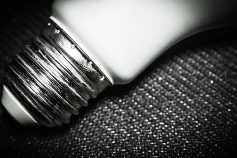 Led bulb on black background Stock Photos
