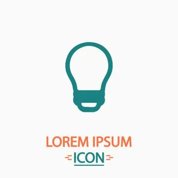 Led Bulb computer symbol Stock Illustration