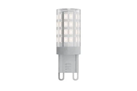 LED bulb with a G9 base and a clear polycarbonate cap. Isolated on a white or Stock Illustration