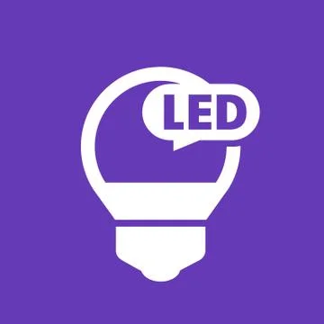 Led bulb icon Stock Illustration