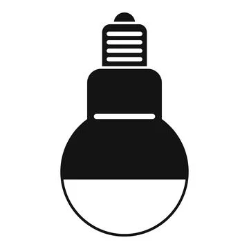 Led bulb icon simple vector. Power solar panel Stock Illustration