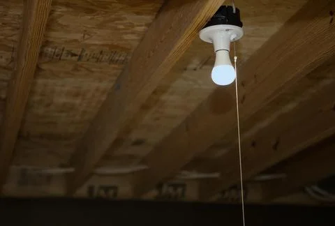 LED Bulb Rough Ceiling Stock Photos