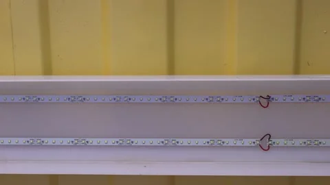 Led bulbs on the ceiling. Stock Footage 192348364
