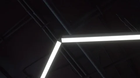 LED chandeliers in the gym Stock Footage 115054519