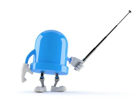 LED character with pointer stick Stock Illustration