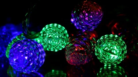 Led Christmas lights Stock Footage 129442006