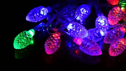 Led Christmas lights Stock Footage 238709751