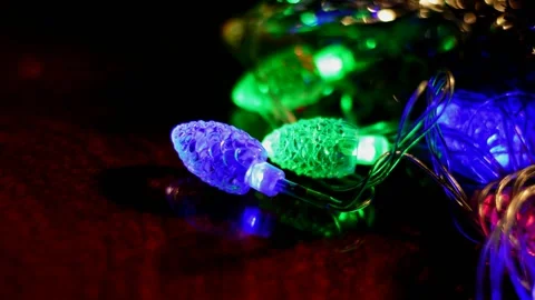 Led Christmas lights Stock Footage 238713998