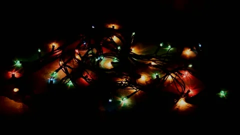 Led Christmas lights Stock Footage 238715504