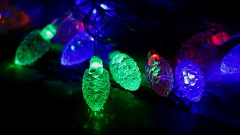 Led Christmas lights Stock Footage 246870010