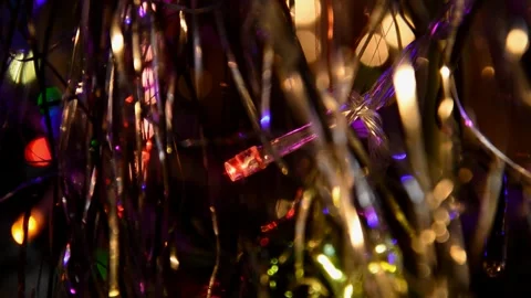 Led Christmas lights Stock Footage 246873071