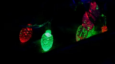 Led Christmas lights Stock Footage 246913071
