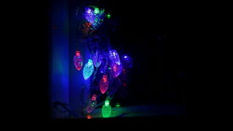 Led Christmas lights Stock Footage 247085761