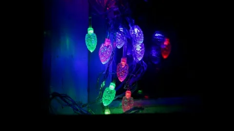 Led Christmas lights Stock Footage 247086632