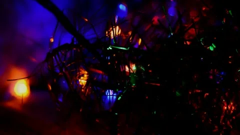 Led Christmas lights Stock Footage 247189313