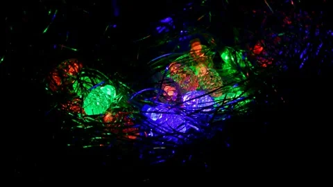 Led Christmas lights Stock Footage 247195274
