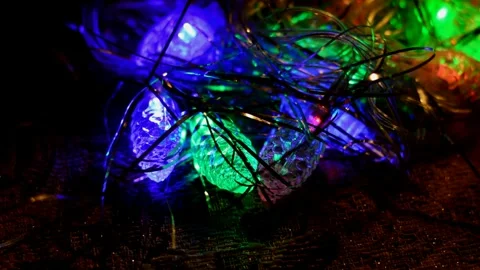 Led Christmas lights Stock Footage 247228318
