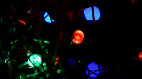 Led Christmas lights Stock Footage 247229118