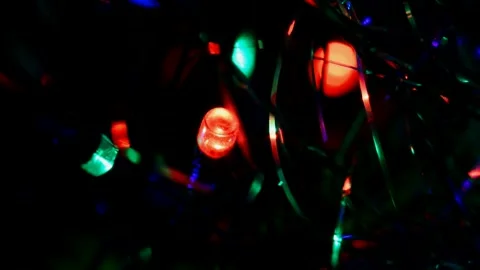 Led Christmas lights Stock Footage 247229151