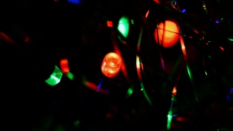 Led Christmas lights Stock Footage 247229180
