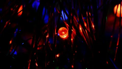 Led Christmas lights Stock Footage 247229280