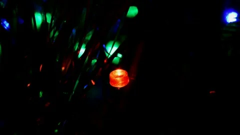 Led Christmas lights Stock Footage 247229324