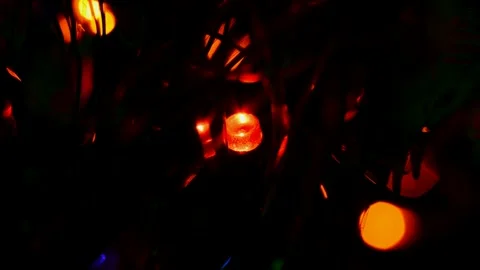 Led Christmas lights Vídeo Stock 247229716