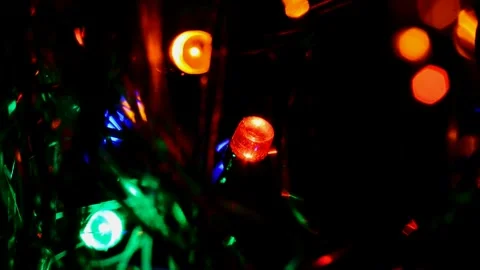 Led Christmas lights Stock Footage 247229819