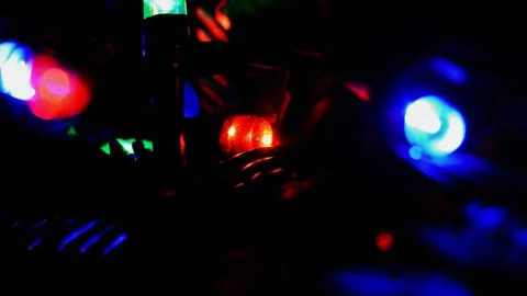 Led Christmas lights Video stock 247229825